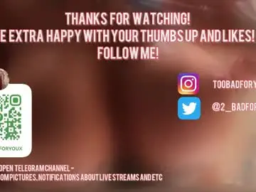 Chaturbate Live Sex Cam of 2badforyou