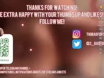 Chaturbate Best live sex cam show of 2badforyou